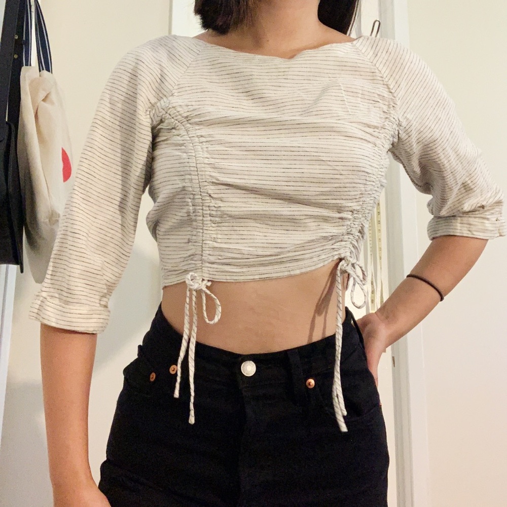 Zara Linen Crop Top